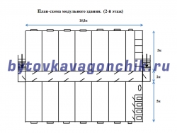 Модульное двухэтажное общежитие для рабочих